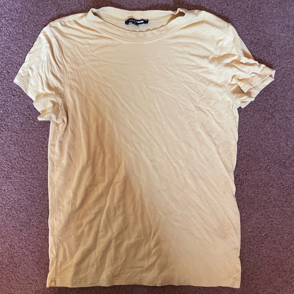 Yellowish/Gold Fashion Nova T-Shirt